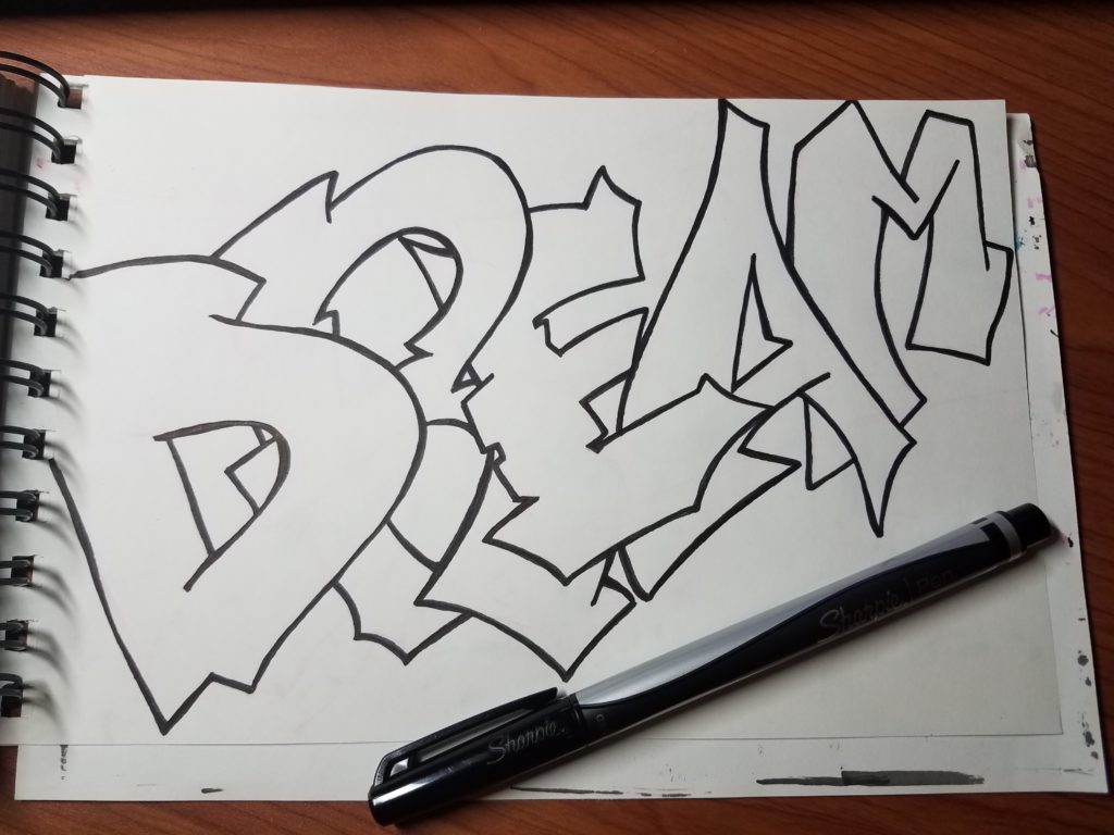 How-to-Draw-Graffiti-Style-Lettering-Bold-Outline