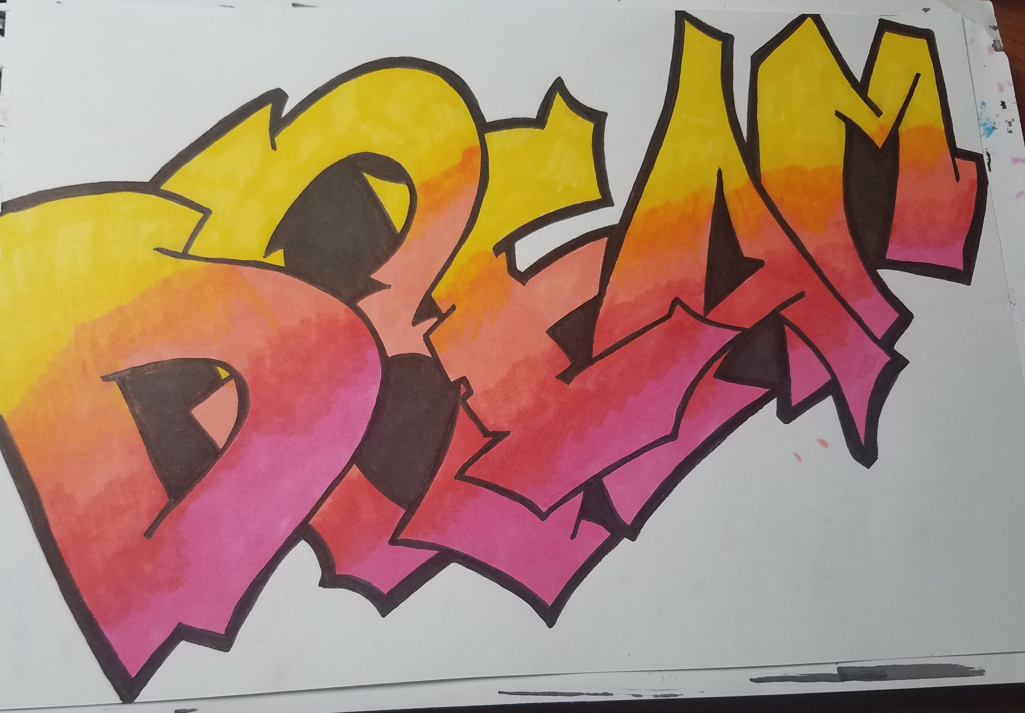 how to draw graffiti names step by step on paper