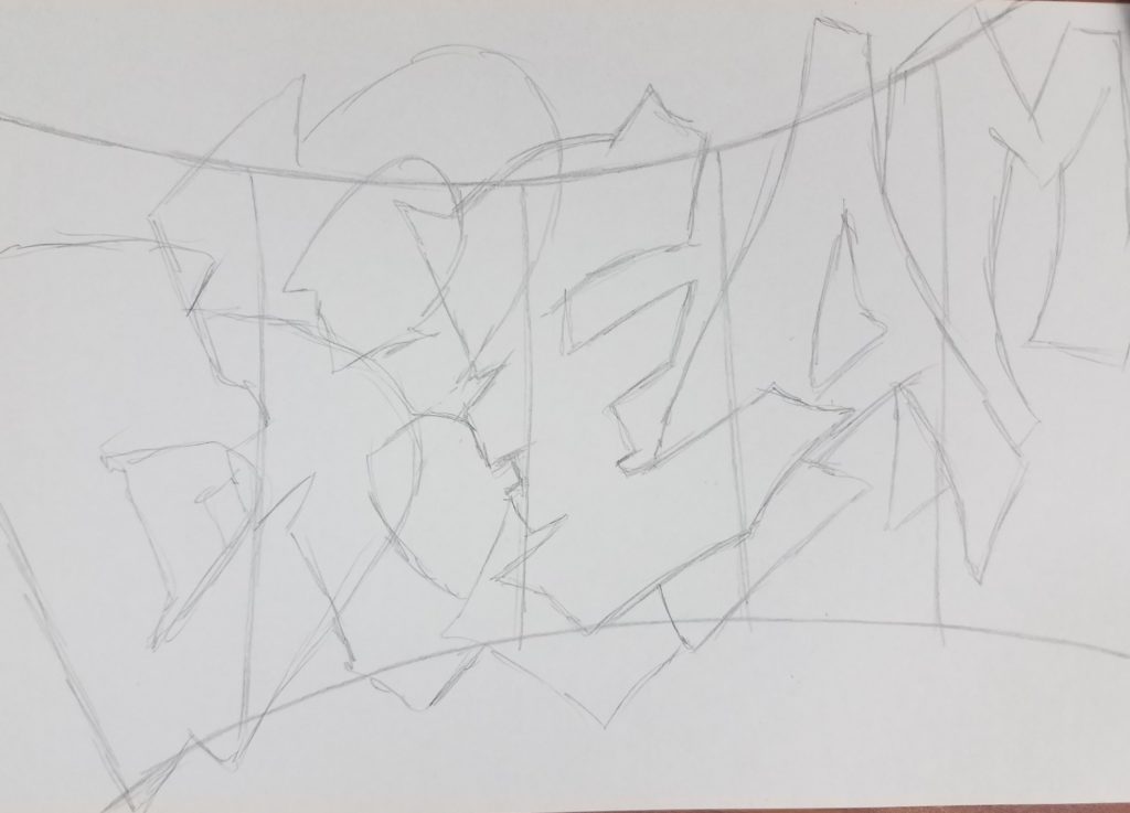 how to draw graffiti letters step by step for beginners