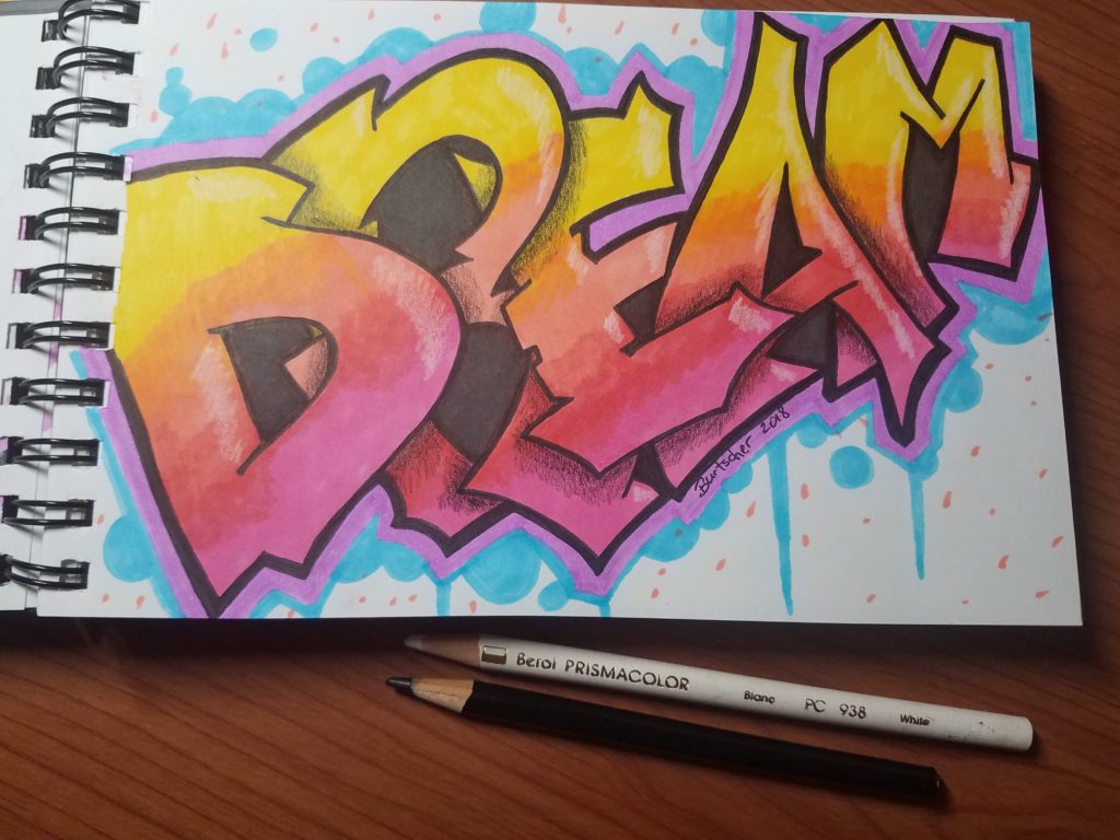 how to draw graffiti names for beginners