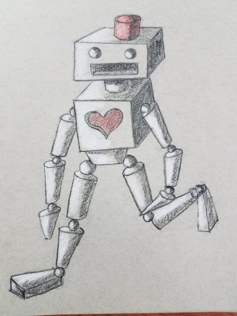 3d shape robot drawing