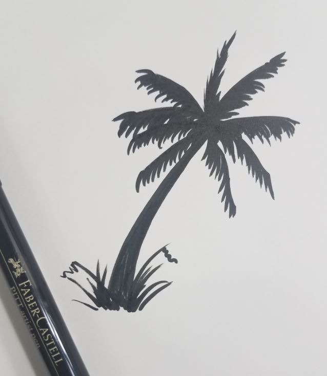 How to Draw a Palm Tree  Easy Beginner Art Tutorial - Art by Ro