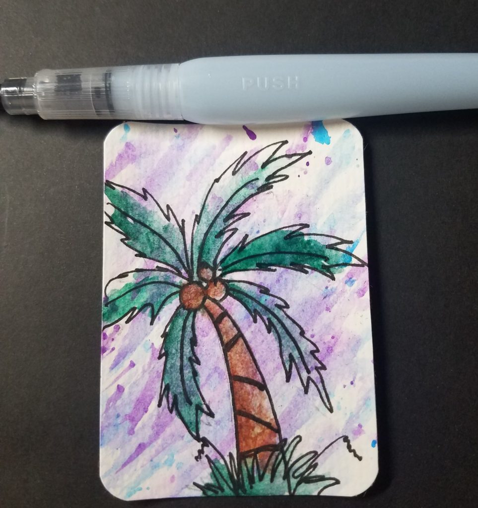 Watercolor-Splashed-Palm-Tree