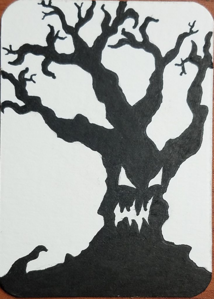 scary trees drawings