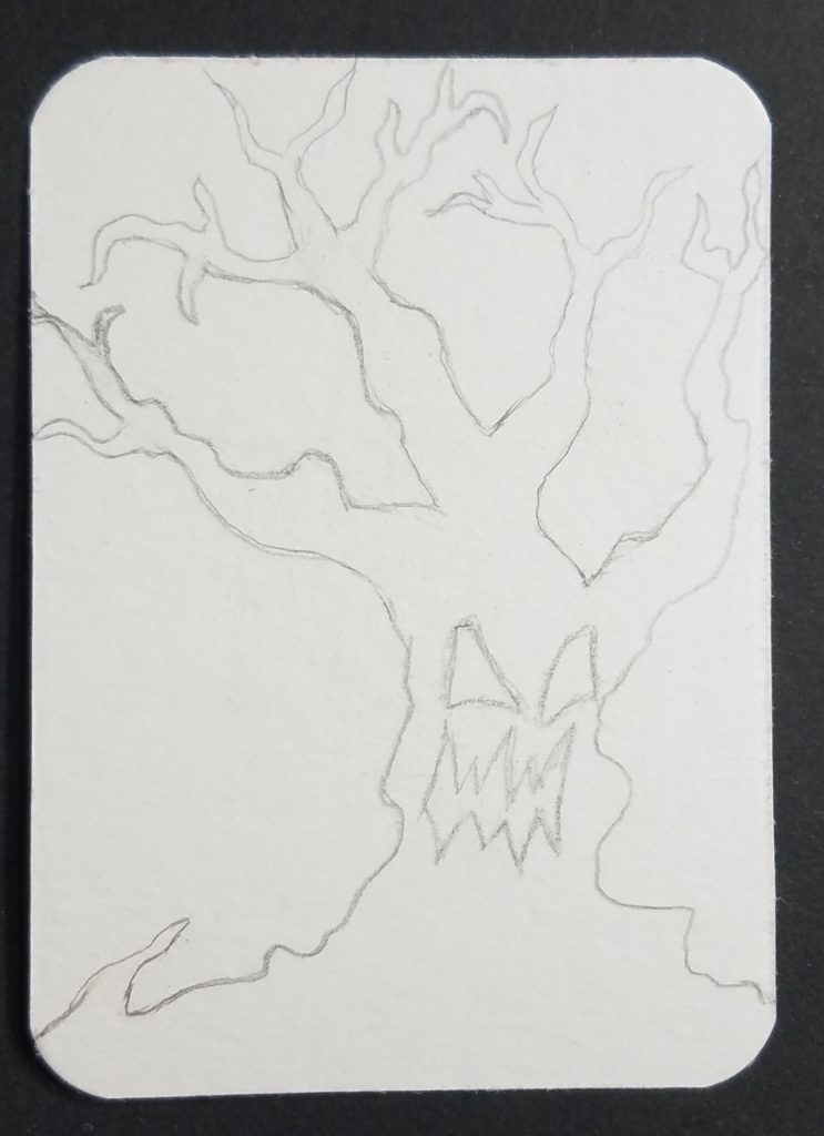 How to Draw Spooky Trees Step by Step with Pictures Art by Ro