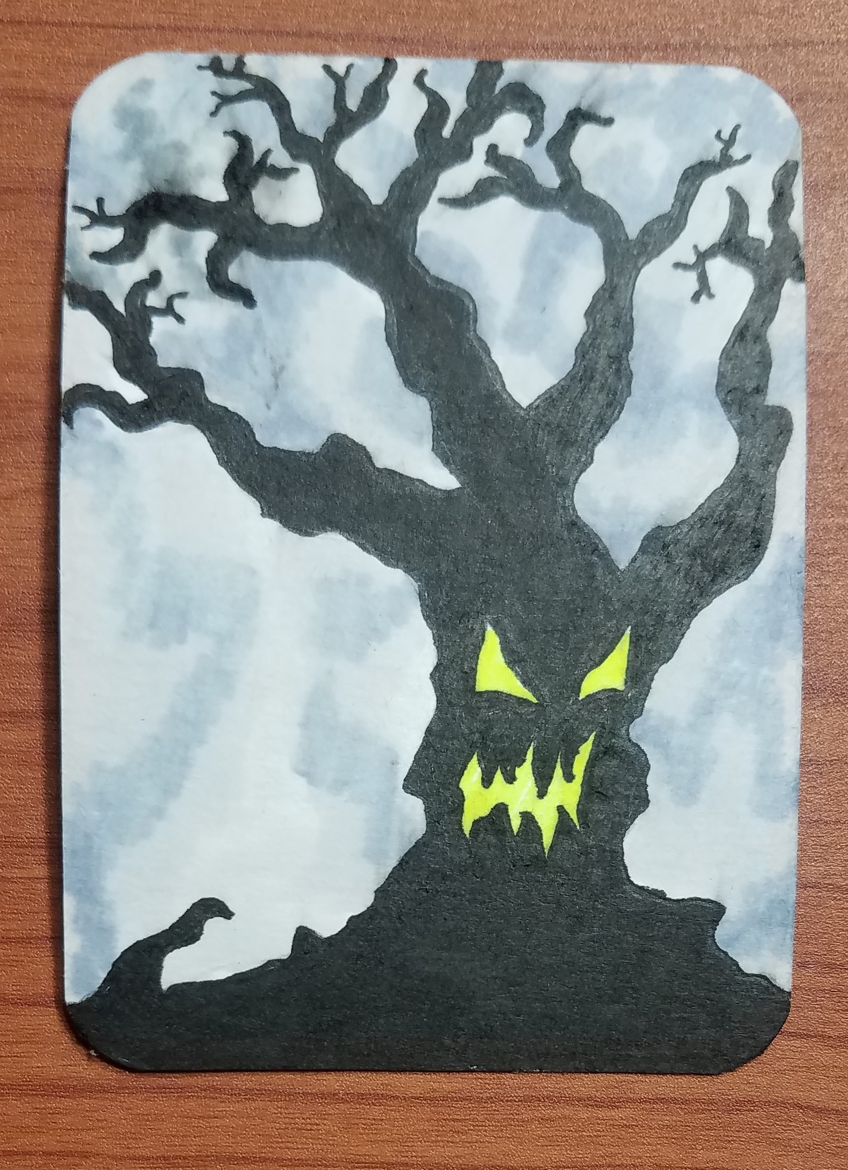 How to Draw Spooky Trees Step by Step with Pictures Art by Ro