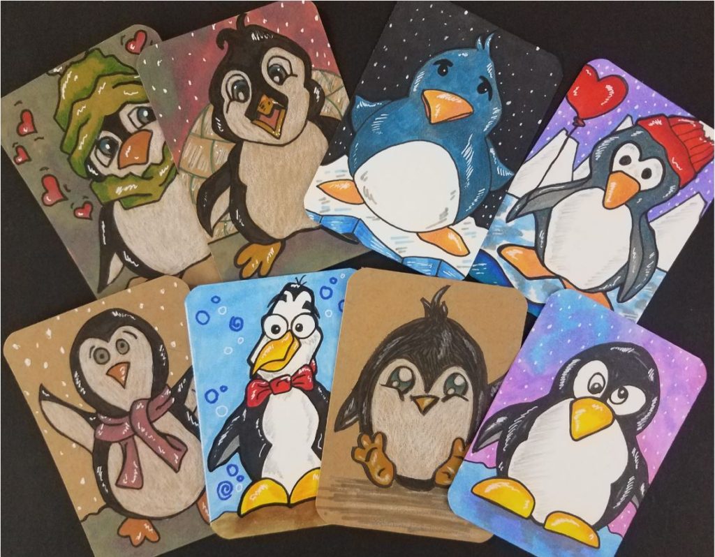 How-To-Draw-A-Cartoon-Penguin-ATCs