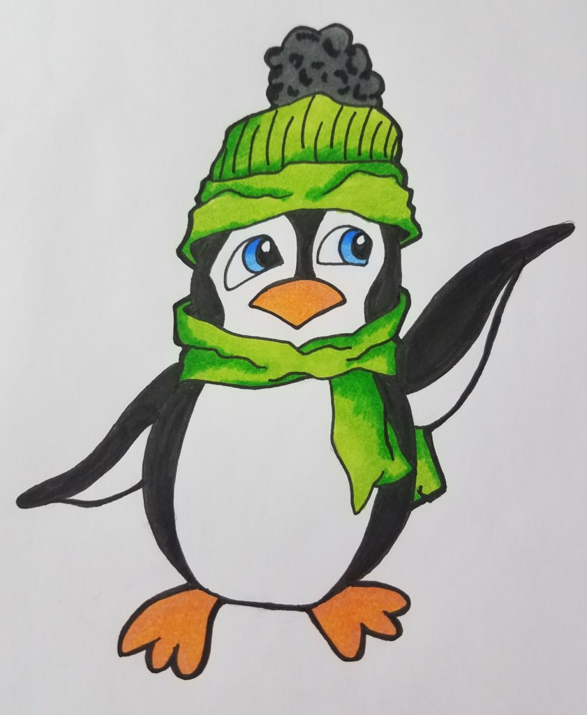 Easy-Penguin-Drawing-with-Markers