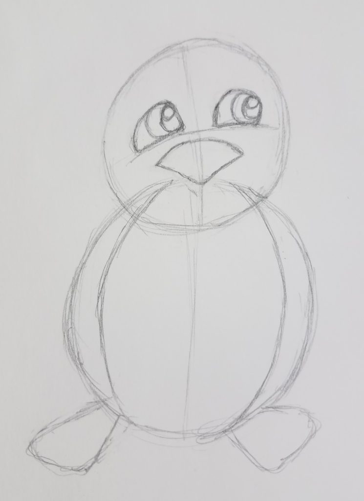 How to Draw a Penguin for Kids, Pencil Sketch for Beginners Step by Step