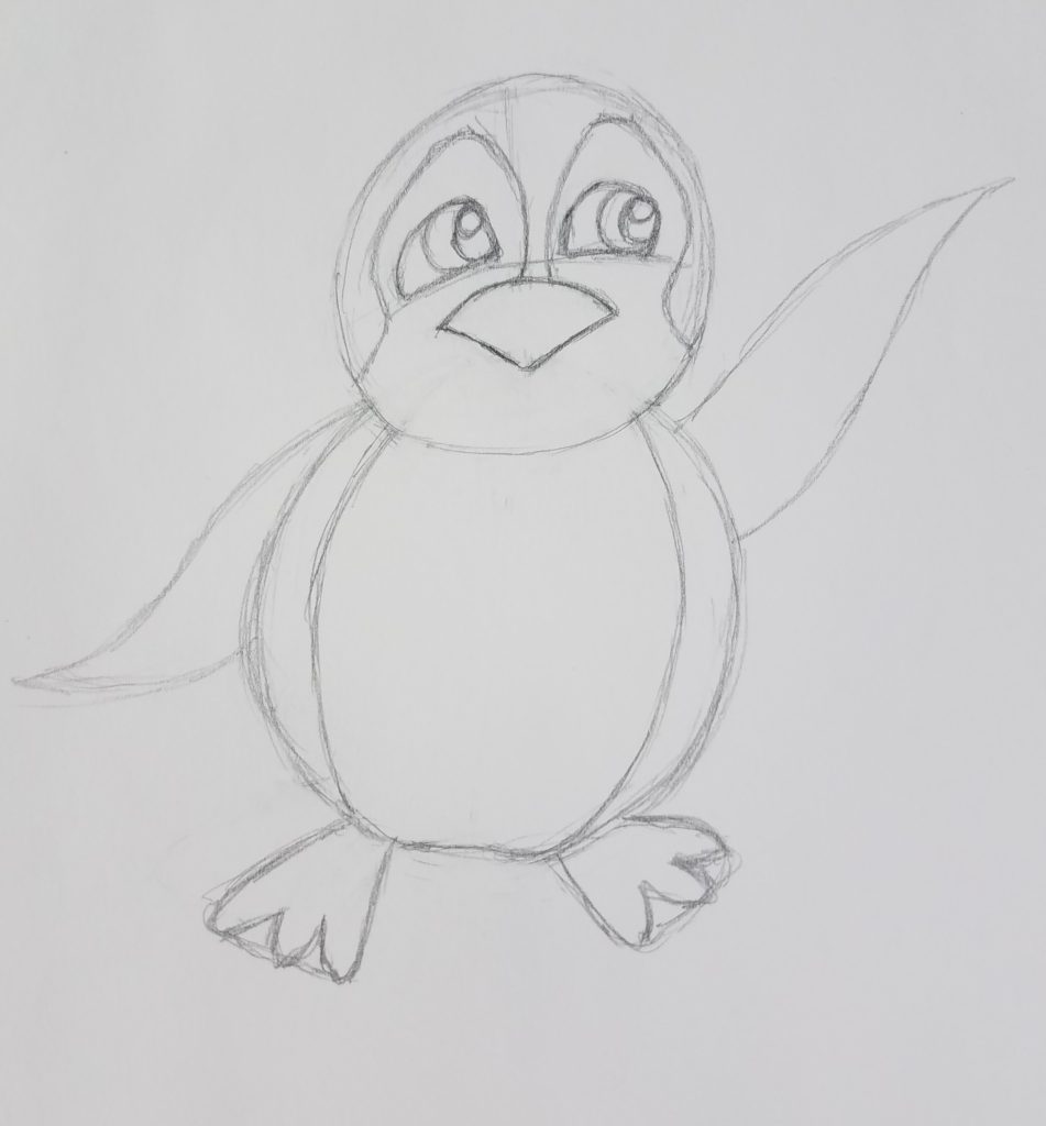 Emperor Penguin color pencil drawing 1 | poyee_lam0321 | Flickr