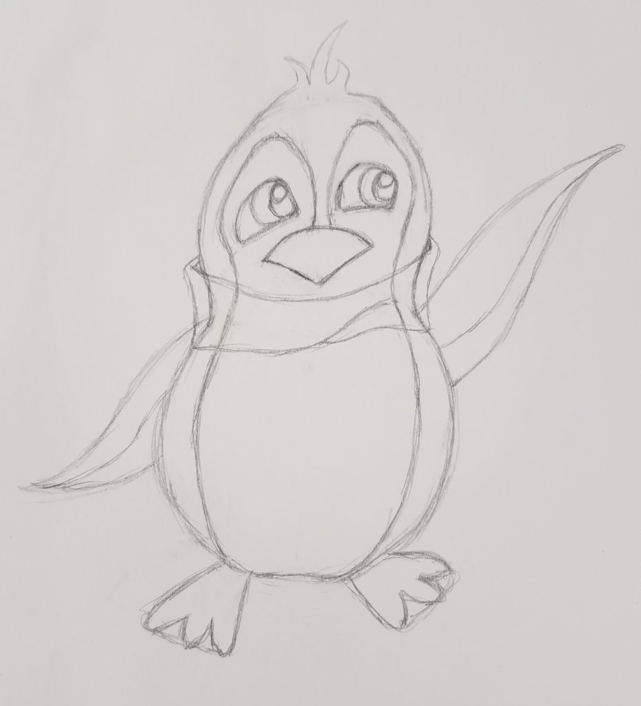 How to Draw a Penguin for Kids  Pencil Sketch for Beginners Step