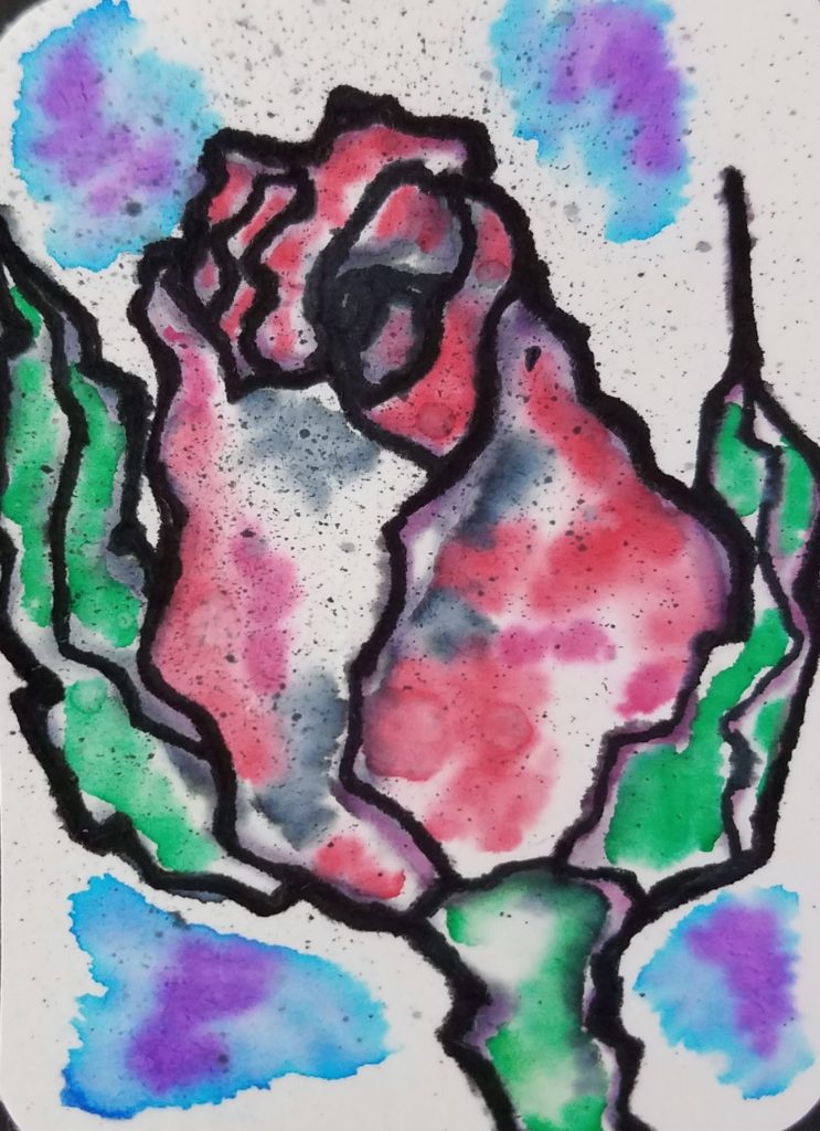 Rose-Bud-Drawing-with-Marker