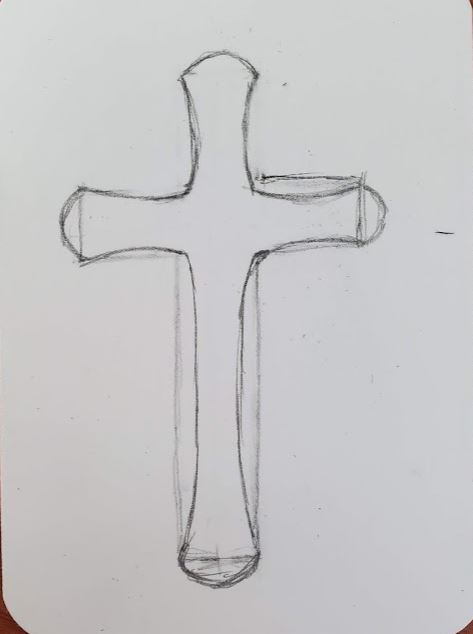 simple cross sketch