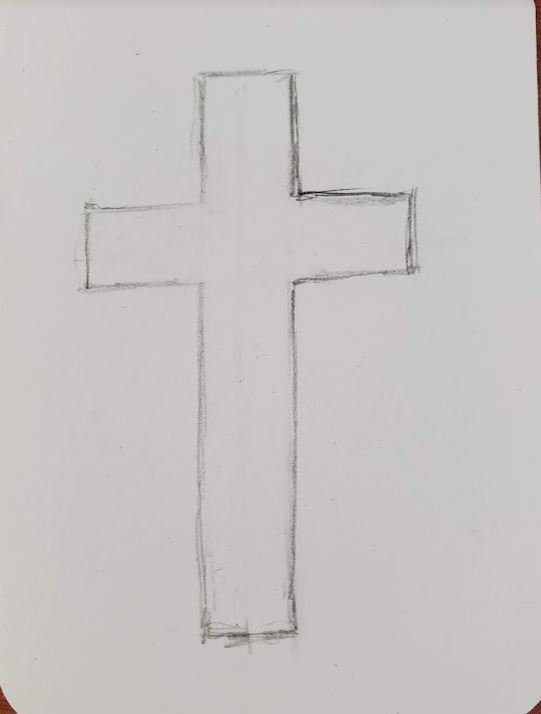 How to Draw a Cross Step by Step for Beginners Art by Ro