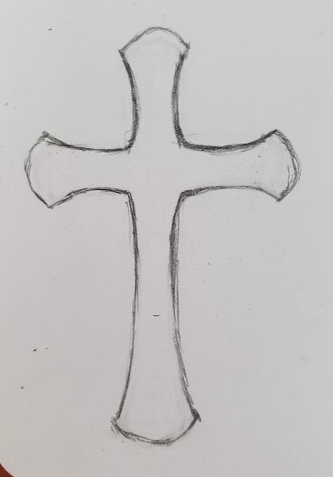 easy cool cross drawings