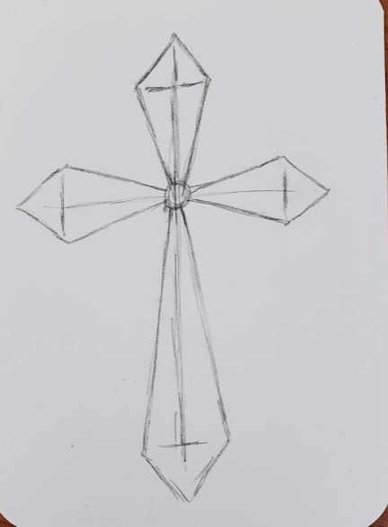 easy cool cross drawings