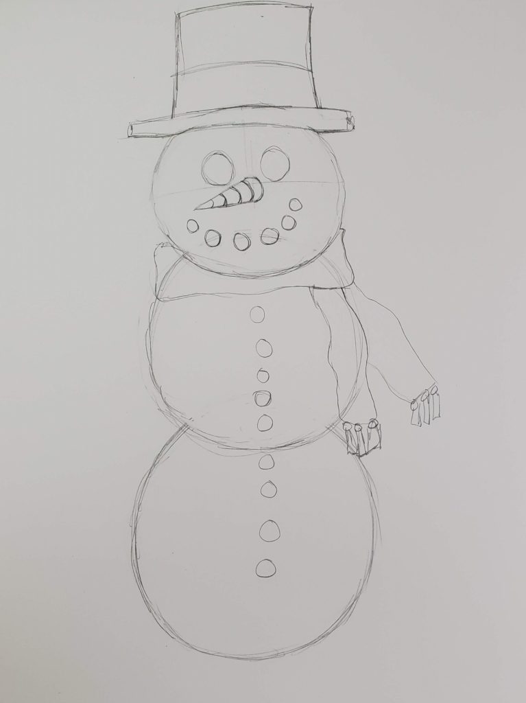 snowman sketches