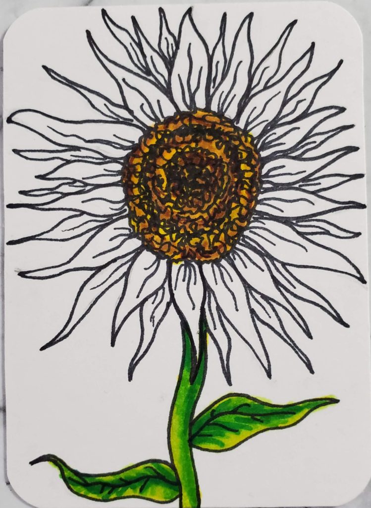 How to Draw a Sunflower | Easy Art Tutorial - Art by Ro