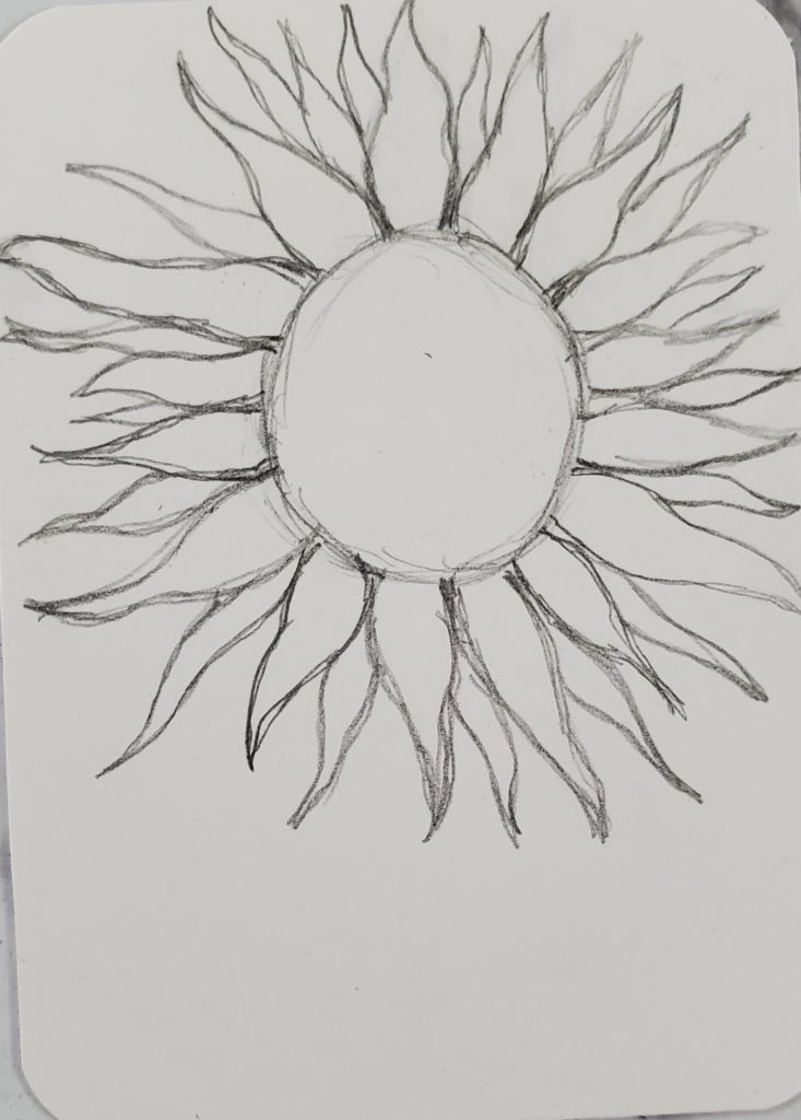 Sunflower drawing//How to draw sunflower easy way in 3 steps using