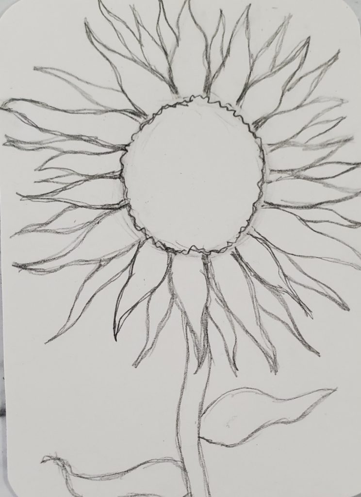 How To Draw A Sunflower Easy Art Tutorial Art By Ro