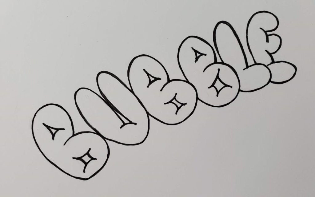 How To Draw Bubble Letters Step By Step Art By Ro