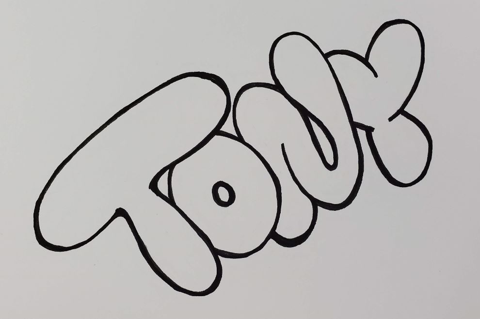 bubble letters to trace