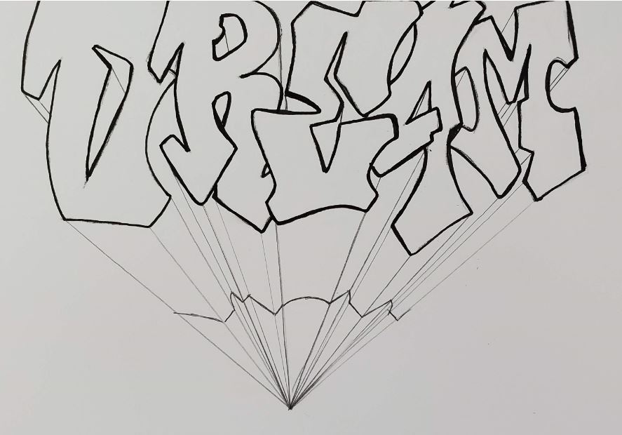 how to draw graffiti letters a z in 3d