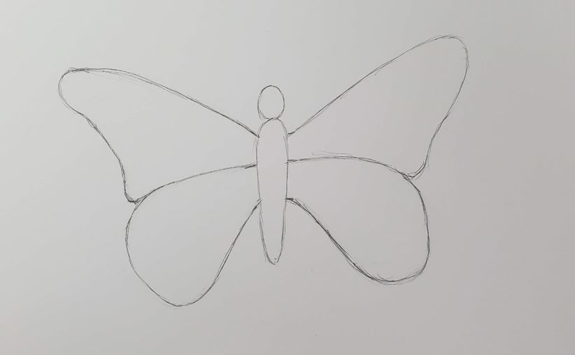 simple butterfly drawing