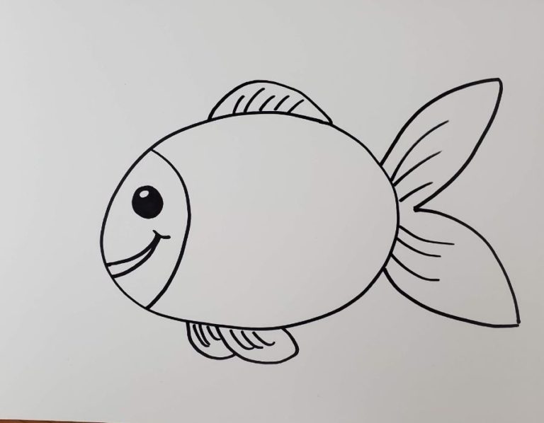 How to Draw a Fish Easy Step by Step Art Tutorial - Art by Ro