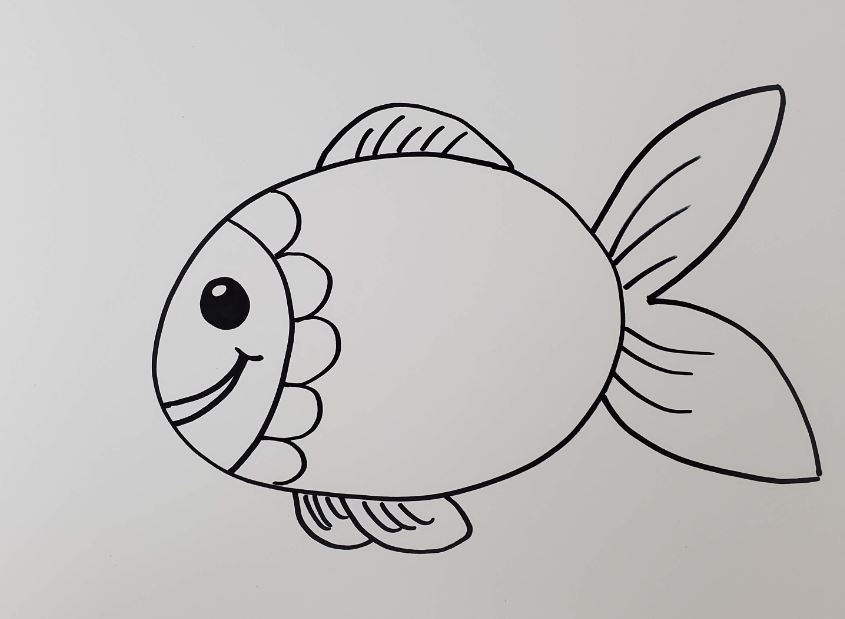 Simple Stock Colorful Fish Drawing Children Stock Illustration 1781124785 |  Shutterstock