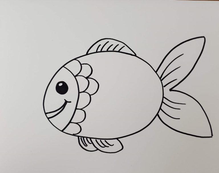 How to Draw a Fish Easy Step by Step Art Tutorial - Art by Ro