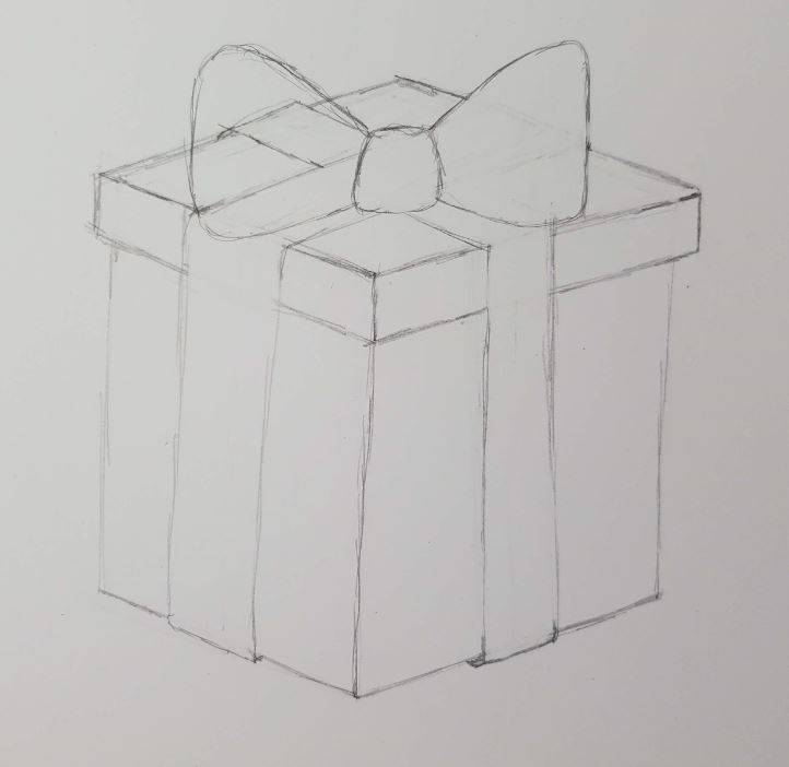 How To Draw A Present Bow3