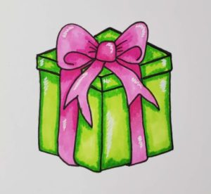 How to Draw a Present - Easy Step by Step for Beginners - Art by Ro