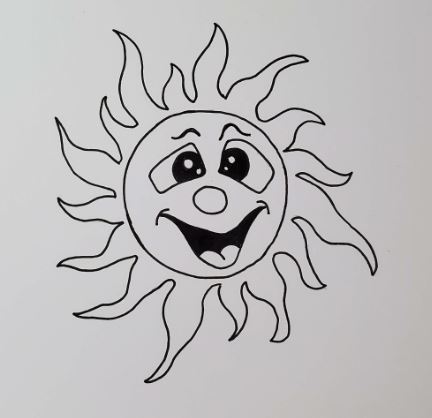 How to Draw a Sun for Kids | Smiling Sun Drawing very easy - YouTube