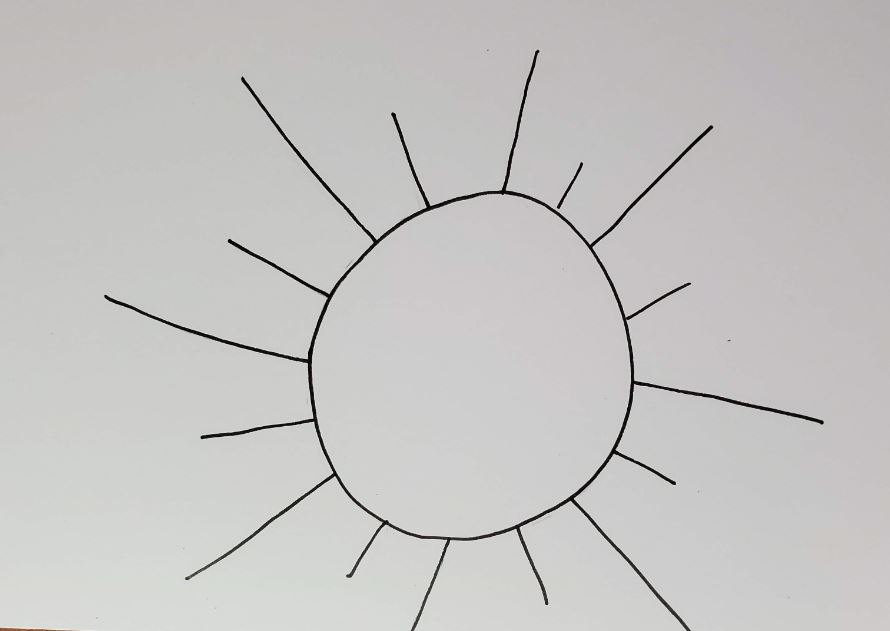 Cool Sun Drawing by Dan Nelson - Pixels