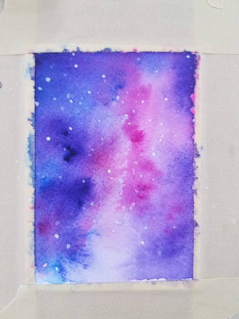 How-To-Paint-A-Galaxy-With-Watercolors-Stars