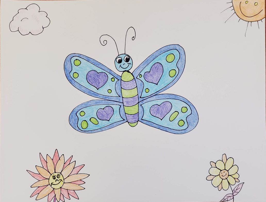 Butterfly Drawings For Kids Art Lesson Art By Ro Drawing butterflies can be intimidating because of their colorful, complex wings and segmented bodies. art by ro