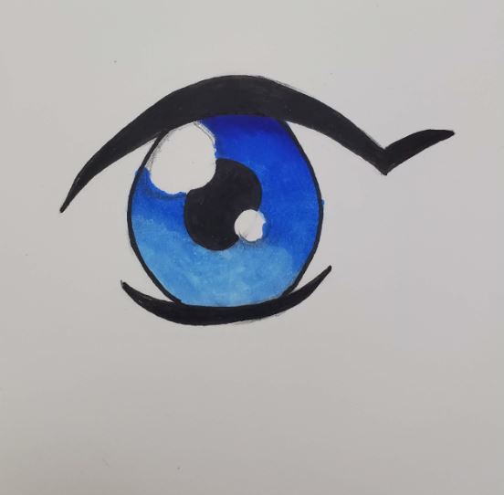 HOW TO COLOR ANIME EYES WITH CHEAP ART SUPPLIES 