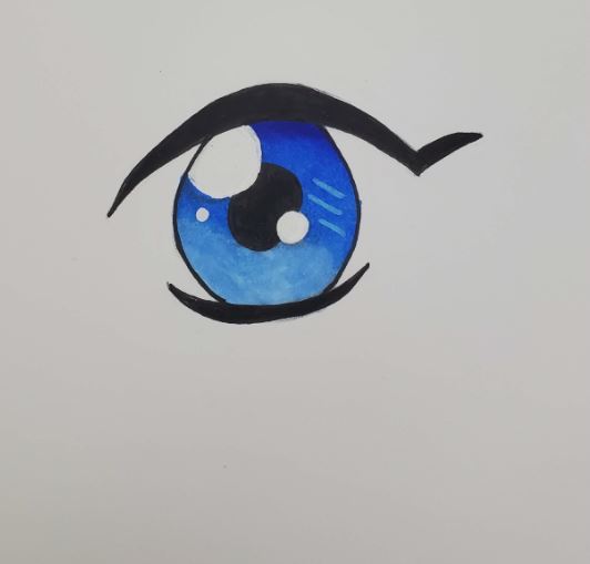 how to draw anime girl eyes step by step for beginners