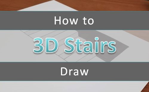 3D staircase drawing in ink by PyroDragoness on DeviantArt