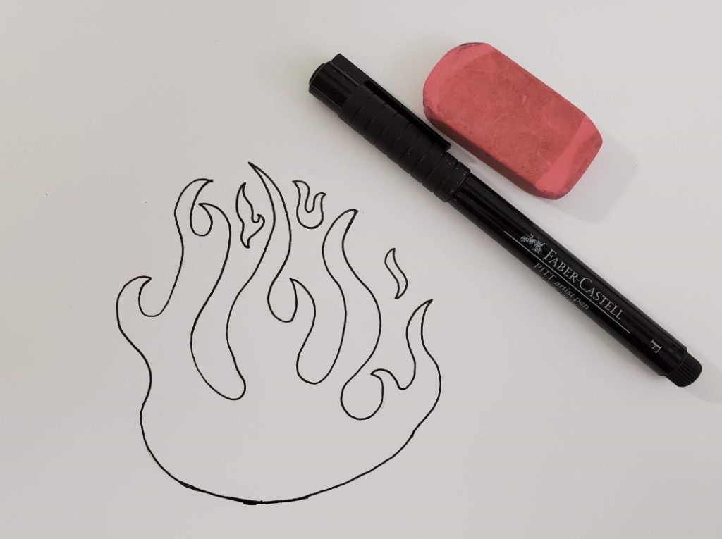 Flame-Drawing-Outline