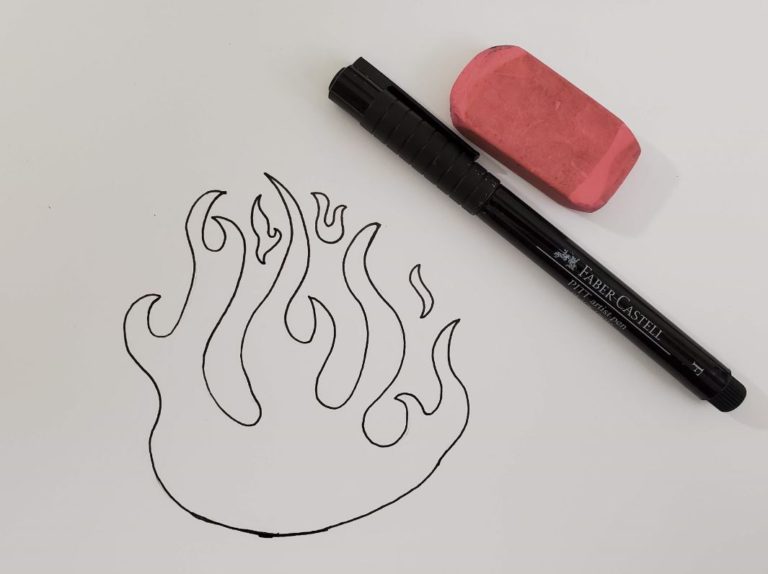 How to Draw Flames - Step by Step with Pictures - Art by Ro