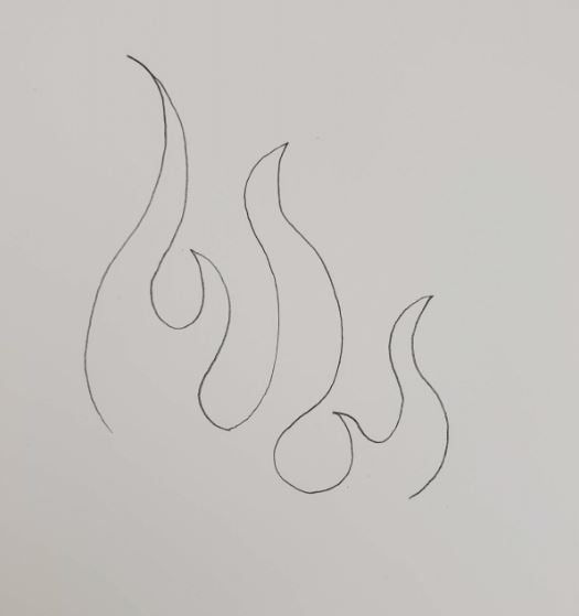 how to draw flames step by step