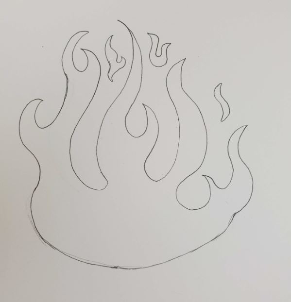 how to draw flames step by step