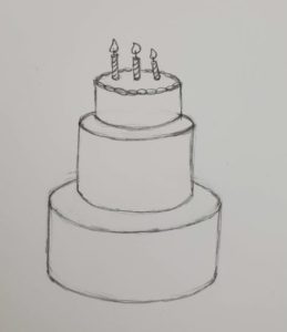 How to Draw a Cake Step by Step (Easy 3D Drawing) - Art by Ro