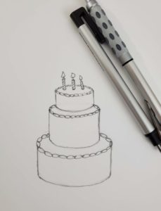 How to Draw a Cake Step by Step (Easy 3D Drawing) - Art by Ro