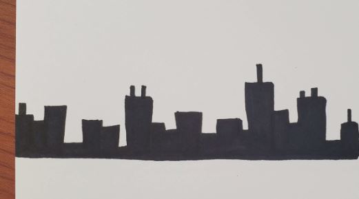 Cityscape Drawing. My country. Drawings. Pictures. Drawings ideas for kids.  Easy and simple.