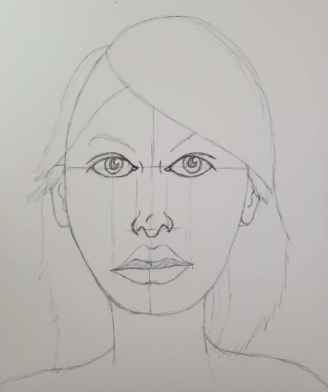 simple sketch of face