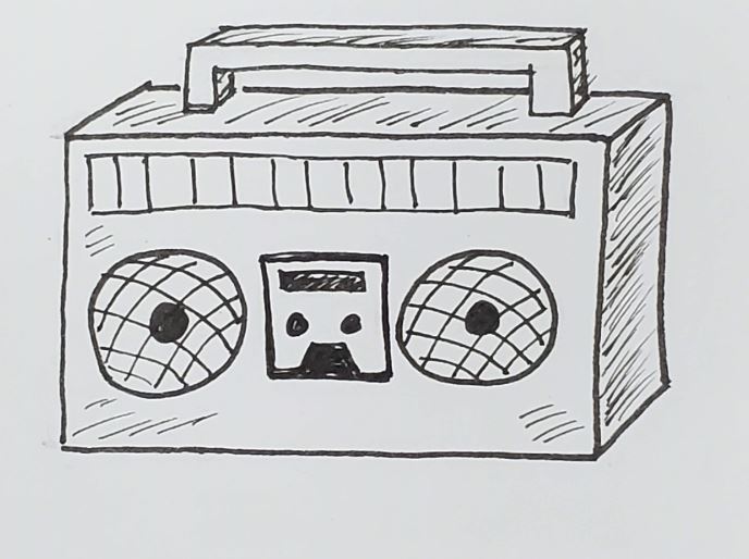 graffiti boombox character