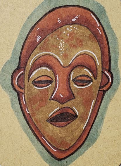 African Mask Drawing Vector Images (over 2,600)